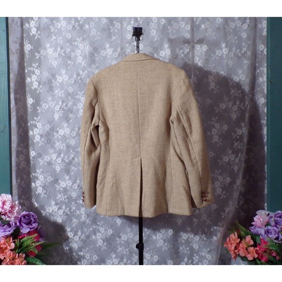 Vintage 70s Wool Blazer 1970s Tweed English Hunting Preppy Addenda Size Medium - Picture 2 of 5